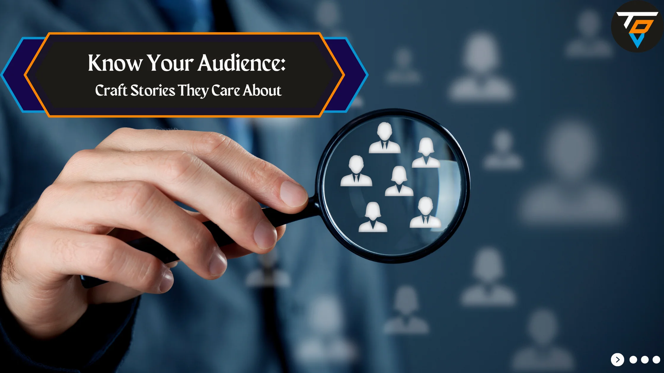 Illustration showing effective storytelling techniques used to engage an online audience.